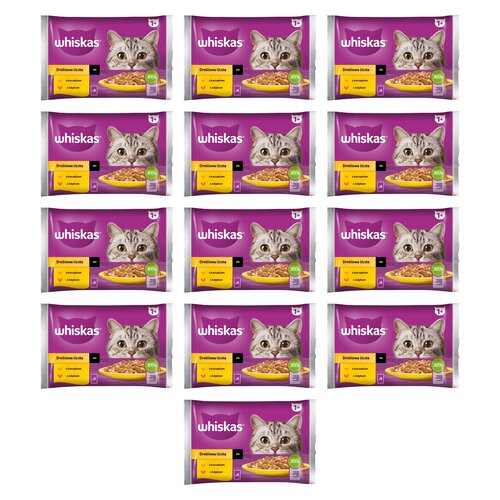 Karma dla kota WHISKAS Drobiowa Uczta (52 x 85 g)