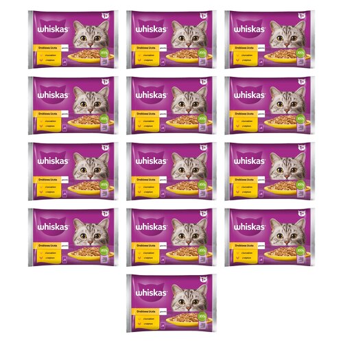 Karma dla kota WHISKAS Drobiowa Uczta (52 x 85 g)