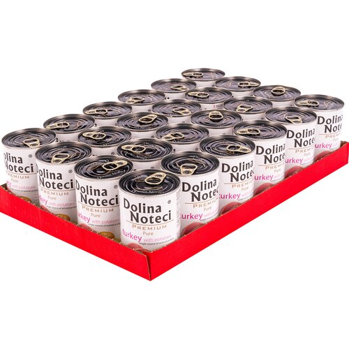 Karma dla psa DOLINA NOTECI Premium Pure bogata w indyka z ziemniakami 24 x 400 g