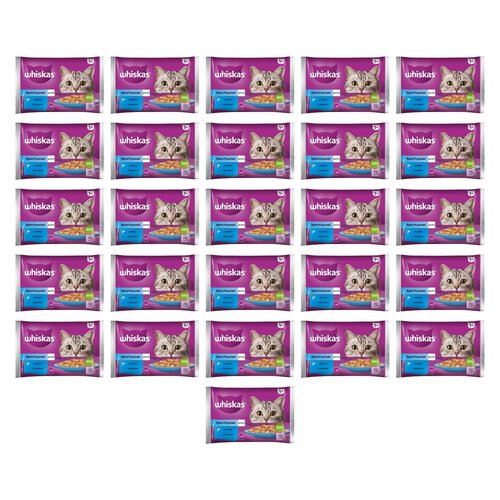 Karma dla kota WHISKAS Rybne Przysmaki Tuńczyk i Łosoś (104 x 85 g)