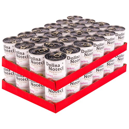 Karma dla psa DOLINA NOTECI Premium Pure bogata w indyka z ziemniakami 48 x 400 g