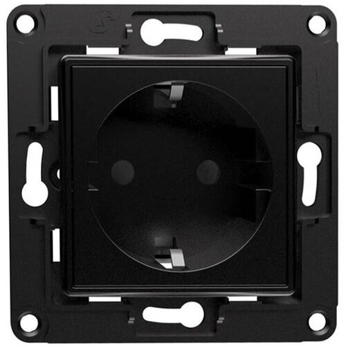 Gniazdko ścienne SHELLY Wallsocket Czarny