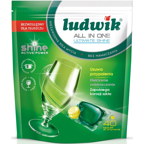 Kapsułki do zmywarek LUDWIK All in One Ultimate Shine - 40 szt.