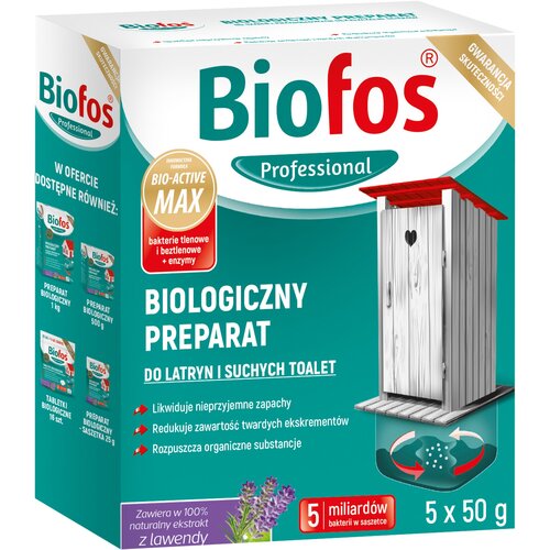 Proszek do czyszczenia latryn i suchych toalet BIOFOS Professional 0.25 kg