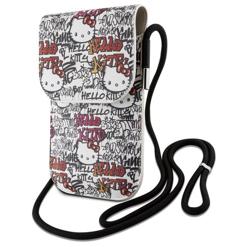 Torba HELLO KITTY Leather Tags Graffiti Cord Beżowy