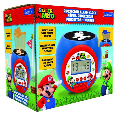 Zabawka budzik z projektorem LEXIBOOK Super Mario RL977NI