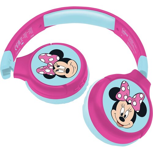 Słuchawki nauszne LEXIBOOK Minnie 2 w 1 Różowo-Niebieski
