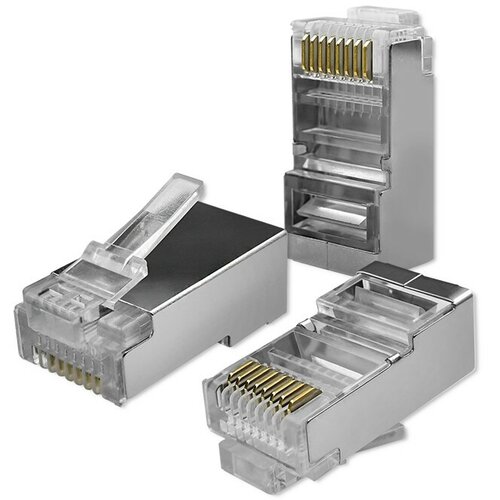 Wtyk QOLTEC 54557 Modularny, Kategoria 6, Pozłacane styki (10 szt.)