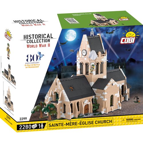 Klocki plastikowe COBI Historical Collection World War II Kościół Sainte-Mere-Eglise COBI-2299