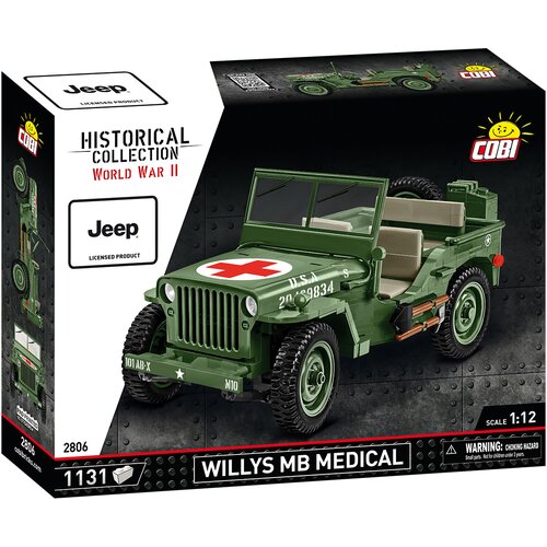 Klocki plastikowe COBI Historical Collection World War II Medical Willys MB COBI-2806