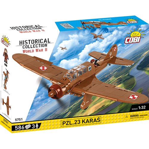 Klocki plastikowe COBI Historical Collection World War II PZL 23 Karaś COBI-5751