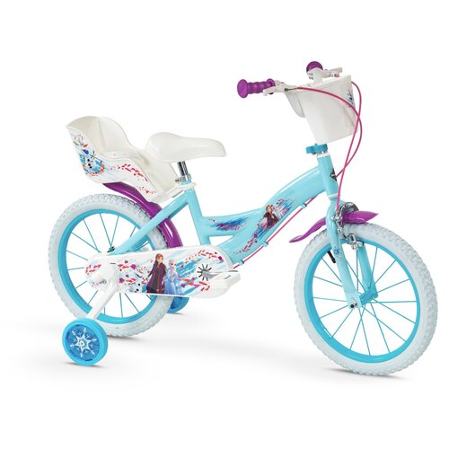 Rower dziecięcy HUFFY Disney Kraina Lodu 16 cali dla dziewczynki Niebieski