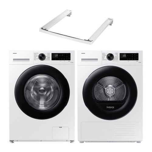 Pralka SAMSUNG WW80CGC04DAE EcoBubble 8kg 1400 obr + Suszarka SAMSUNG DV80CGC2B0AE Optimal Dry + Łącznik SAMSUNG SKK-5EW