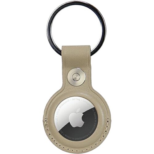 Brelok AUDI Synthetic Leather do Apple AirTag Beżowy