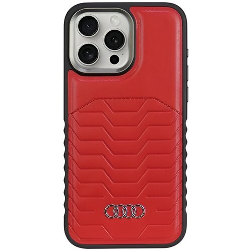Etui AUDI Synthetic Leather MagSafe do Apple iPhone 14 Pro Max Czerwony