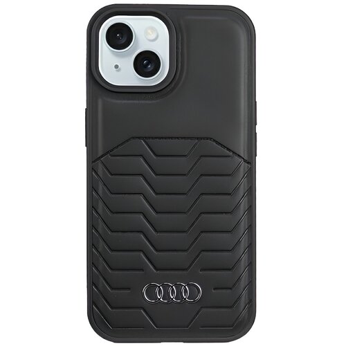 Etui AUDI Synthetic Leather MagSafe do Apple iPhone 13/14/15 Czarny