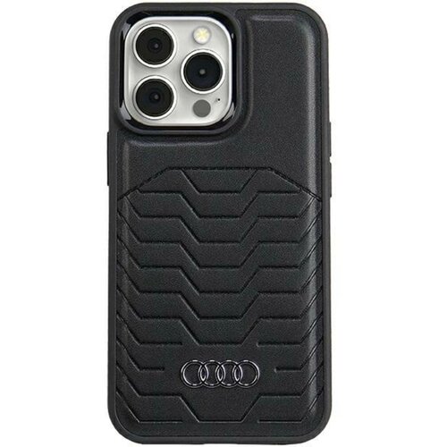 Etui AUDI Synthetic Leather MagSafe do Apple iPhone 15 Pro Czarny