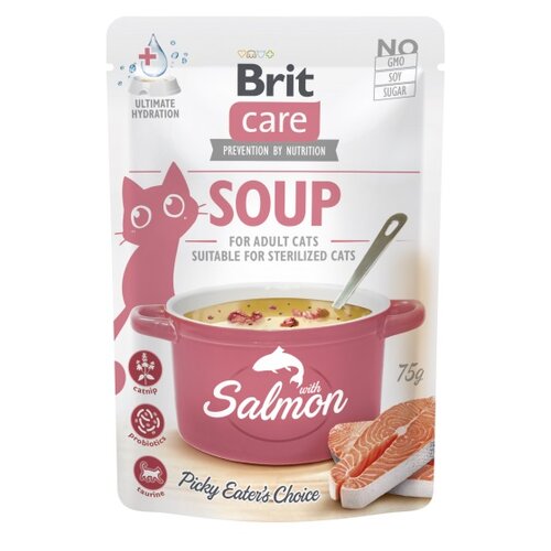 Karma dla kota BRIT CARE Soup z łososiem 75 g