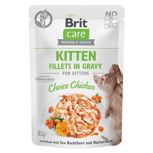 Karma dla kota BRIT CARE Kitten Fillets in Gravy Choice Chicken Kurczak 85 g