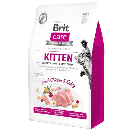 Karma dla kota BRIT CARE Grain Free Kitten Indyk i Kurczak 0.4 kg