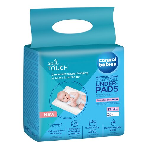Podkłady higieniczne CANPOL BABIES 78/009 33 x 45 cm (20 szt.)
