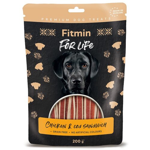 Przysmak dla psa FITMIN FFL Dog Treat Chicken & Cod Sandwich 200 g