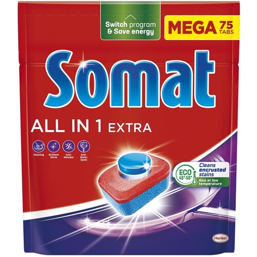 Tabletki do zmywarek SOMAT All in One Extra - 75 szt.