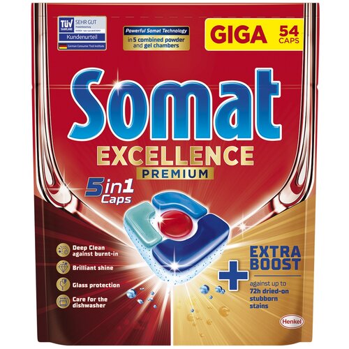 Tabletki do zmywarek SOMAT Excellence Premium 5w1 - 54 szt.