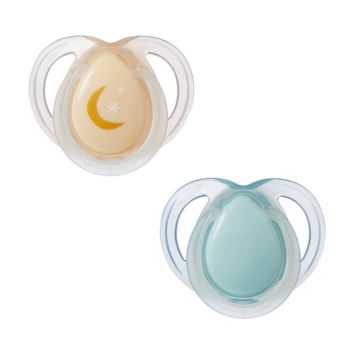 Smoczek TOMMEE TIPPEE Night Time 0-6 m (2 sztuki)