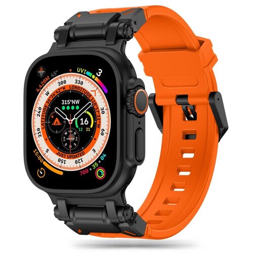 Pasek TECH-PROTECT Delta Pro do Apple Watch 4/5/6/7/8/9/SE/Ultra (42/44/45/49mm) Pomarańczowo-czarny