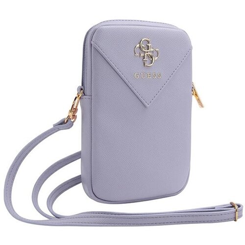 Torebka GUESS Zip Triangle 4G Fioletowy