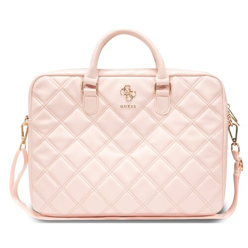 Torba na laptopa GUESS Quilted 4G 16 cali Różowy