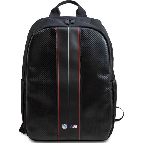 Plecak na laptopa BMW Carbon Red Stripes 16 cali Czarny