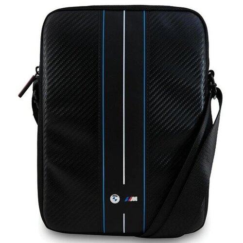 Torebka na tablet BMW Carbon & Blue Stripes 10 cali Czarny
