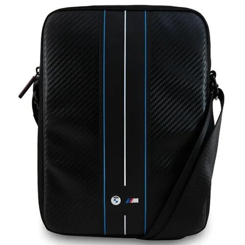 Torebka na tablet BMW Carbon & Blue Stripes 8 cali Czarny