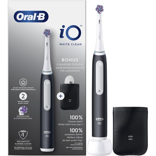 ORAL-B IO White Clean Czarny (końcówka Wybielająca + Pokrowiec ...