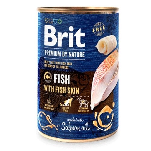 Karma dla psa BRIT Premium By Nature Fish&Fish Skin Ryba z rybią skórą 400 g