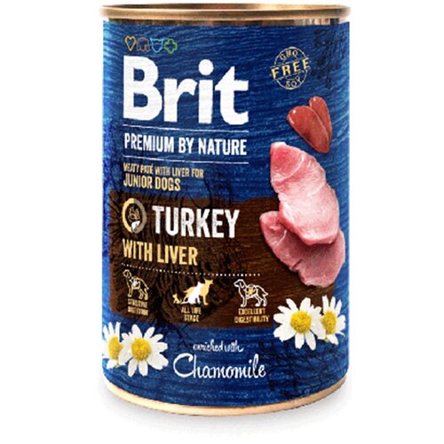 Karma dla psa BRIT Premium By Nature Turkey with Liver Indyk z wątróbką 400 g