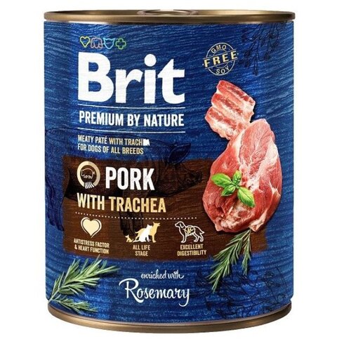 Karma dla psa BRIT Premium By Nature Wieprzowina z tchawicą 800 g