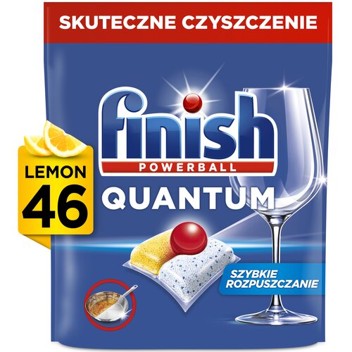 Kapsułki do zmywarki FINISH Powerball Quantum All in 1 Lemon - 46 szt.