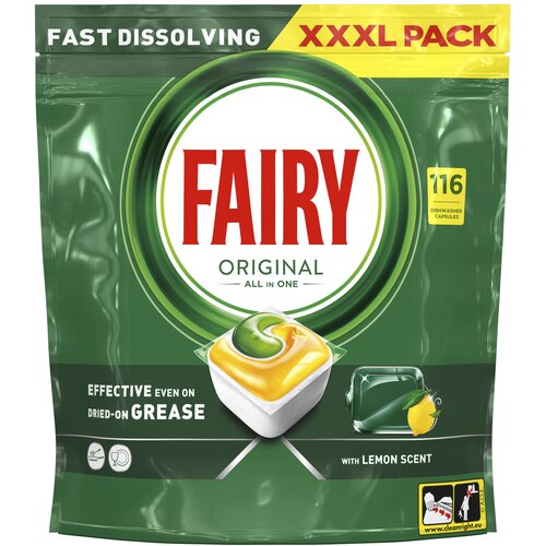 Kapsułki do zmywarki FAIRY Original All in One Lemon - 116 szt.