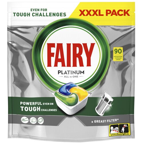 Kapsułki do zmywarki FAIRY Platinum All in One Lemon -  90 szt.