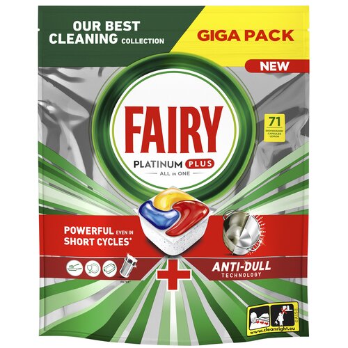 Kapsułki do zmywarki FAIRY Platinum Plus All in One Lemon - 71 szt.