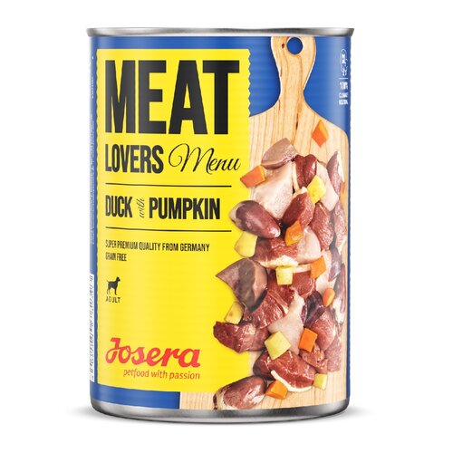 Karma dla psa JOSERA Meat Lovers Menu Kaczka z dynią (6 x 400 g)
