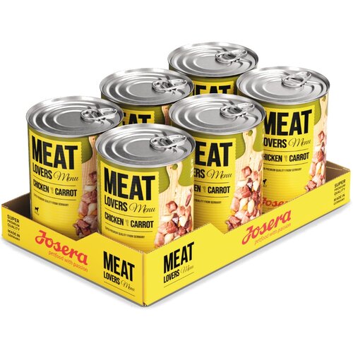 Karma dla psa JOSERA Meat Lovers Menu Kurczak z marchewką 6 x 800 g