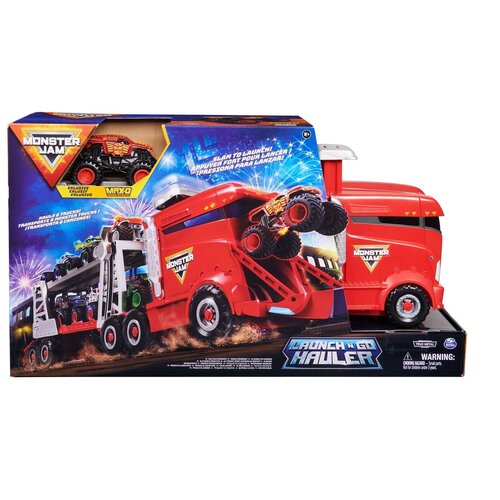 Zestaw pojazdów SPIN MASTER Monster Jam Launch n' Go Hauler Max-D  6068319, 20144438