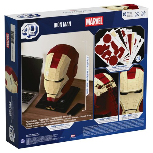 Puzzle 4D SPIN MASTER Marvel Maska Iron Mana (96 elementów)