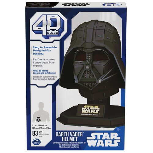 Puzzle 4D SPIN MASTER Build Star Wars hełm Dartha Vadera (83 elementy)