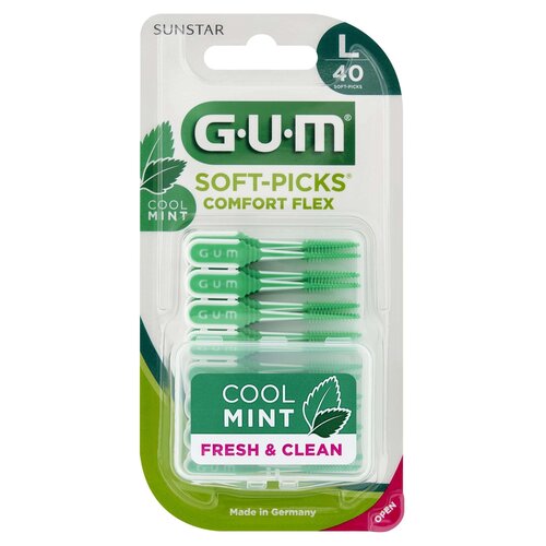 Szczoteczka międzyzębowa SUNSTAR GUM Soft-Picks Comfort Flex Miętowy L (40 sztuk)