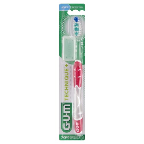 Szczoteczka do zębów SUNSTAR GUM Technique+ Miękka Full Biało-czerwony